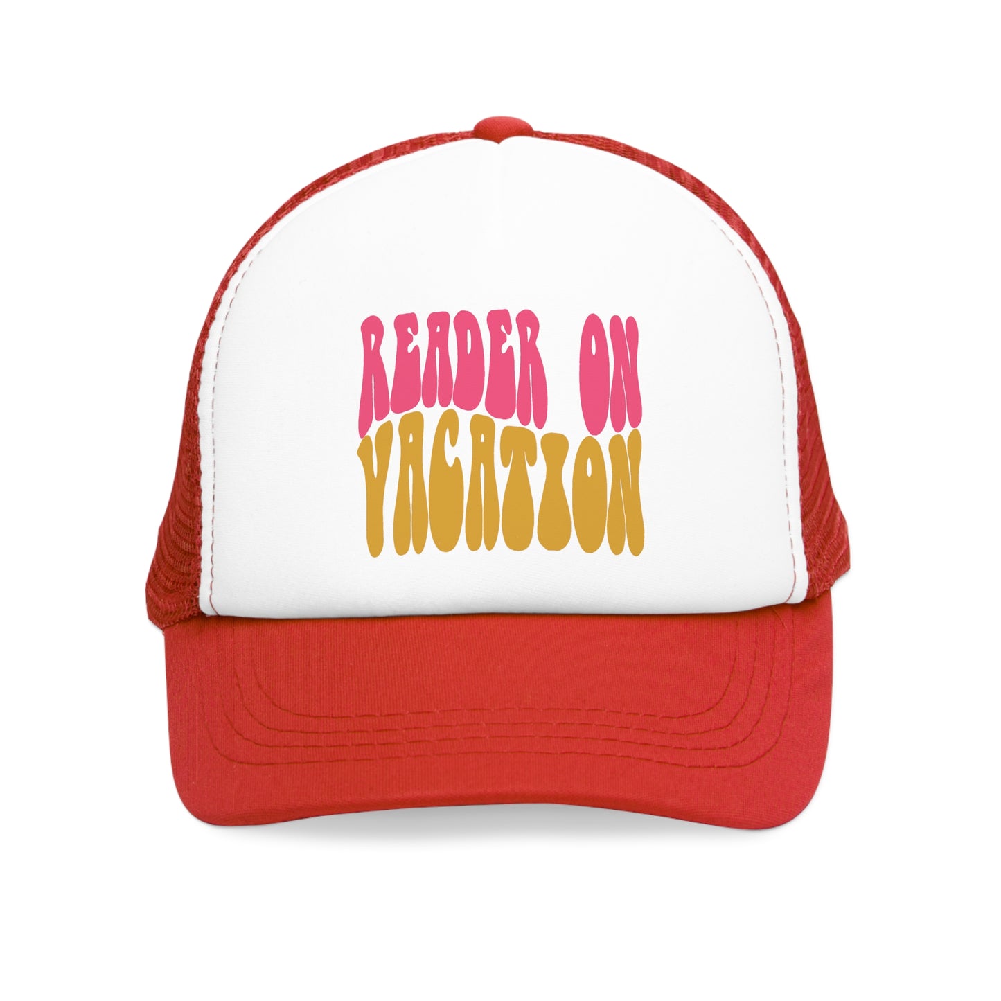Mesh Cap for Reader on Vacation Pink & Yellow