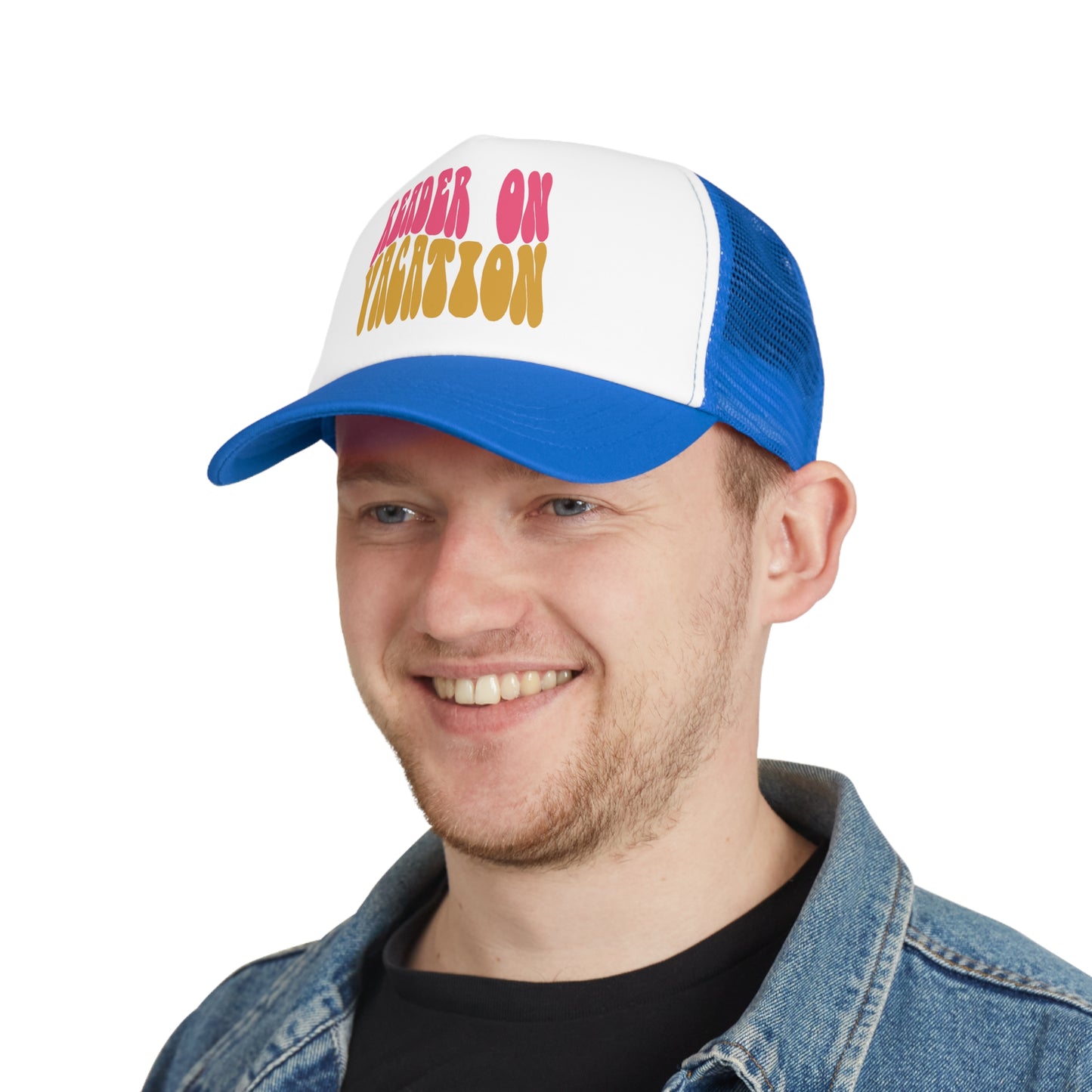 Mesh Cap for Reader on Vacation Pink & Yellow