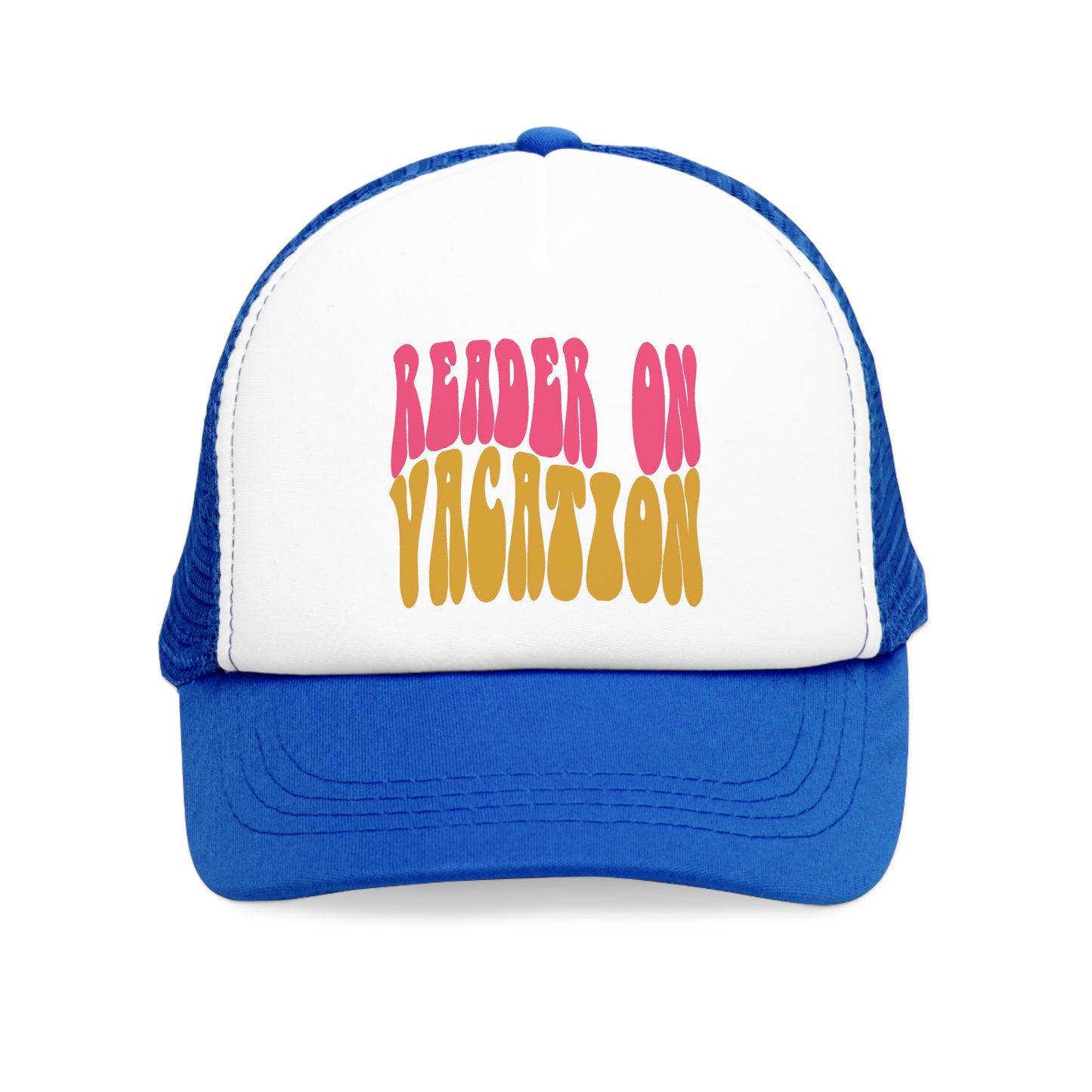 Mesh Cap for Reader on Vacation Pink & Yellow