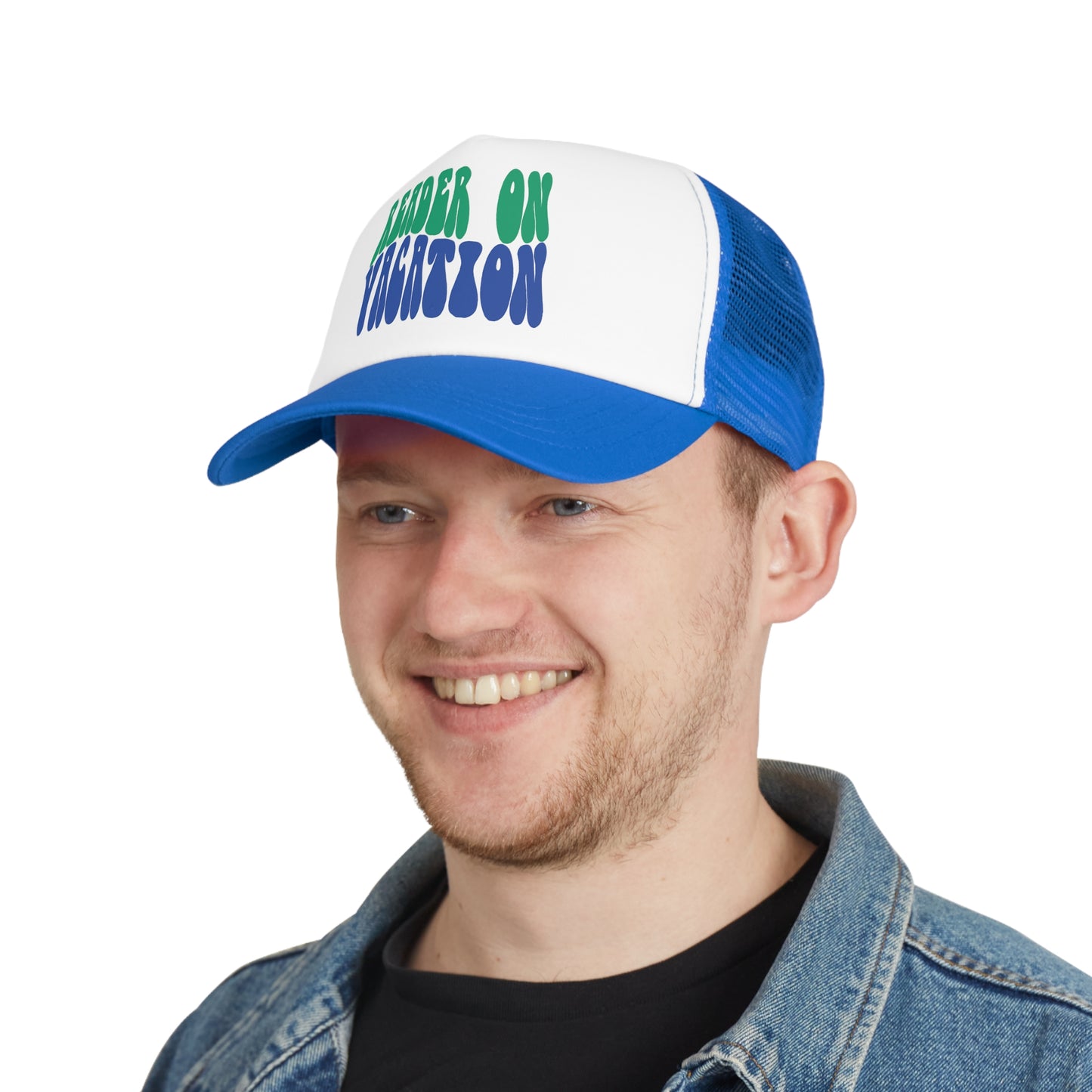 Mesh Cap for Reader on Vacation Blue & Green