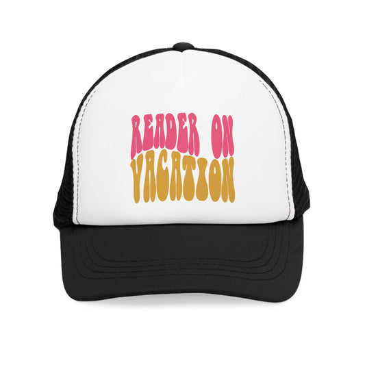 Mesh Cap for Reader on Vacation Pink & Yellow